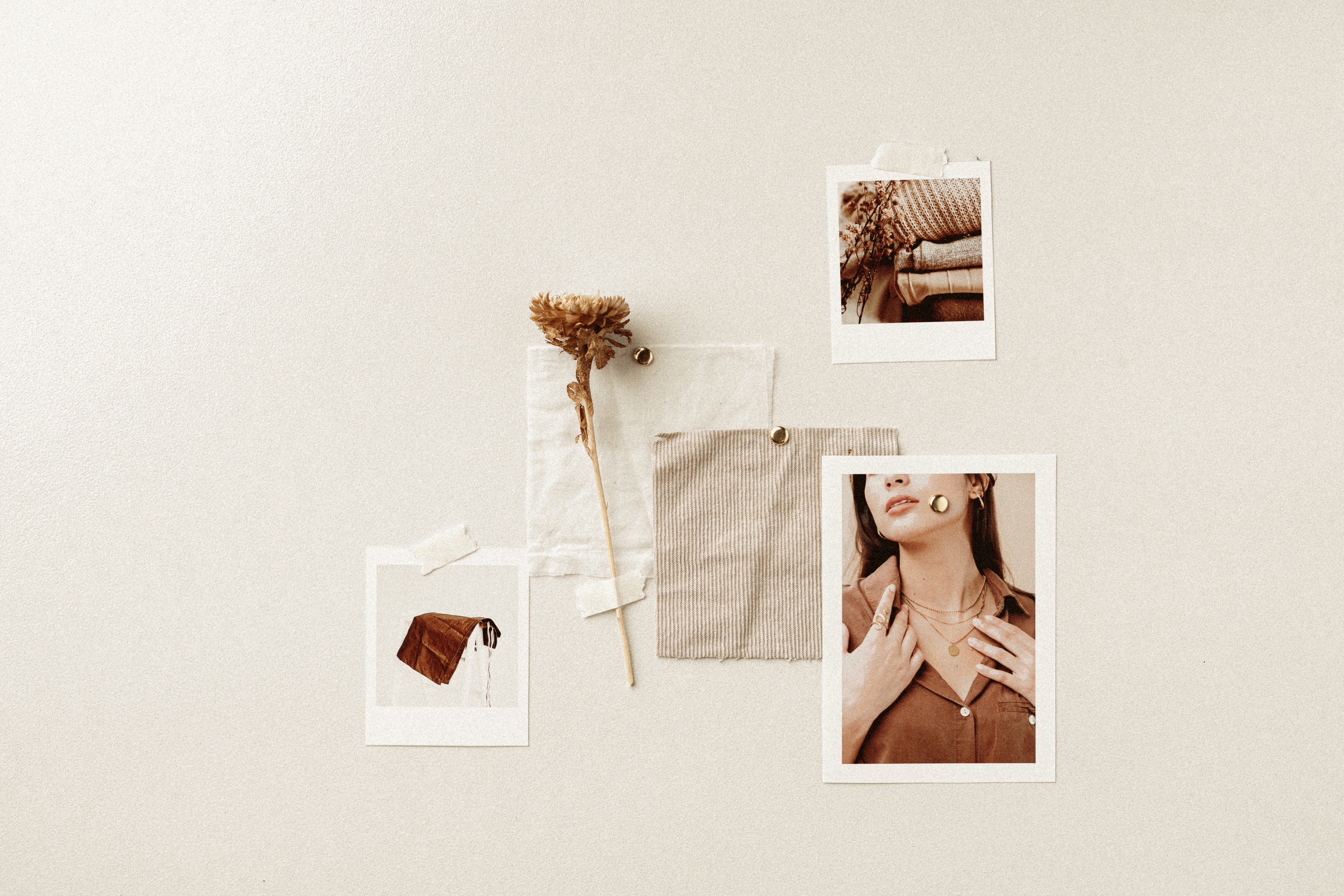 Minimalist and Neutral Photos on Cream Background